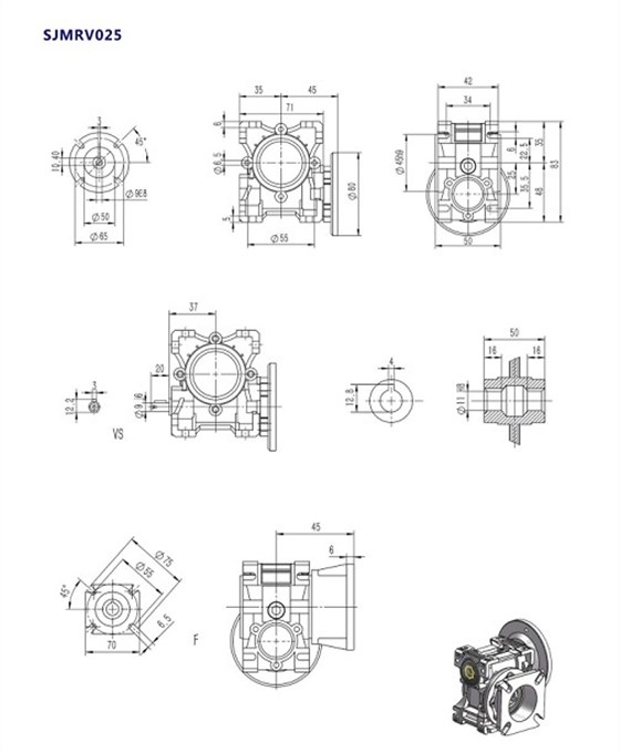 NMRV025型號蝸輪蝸桿減速機產品安裝尺寸.jpg NMRV025型號蝸輪蝸桿減速機產品安裝尺寸.jpg