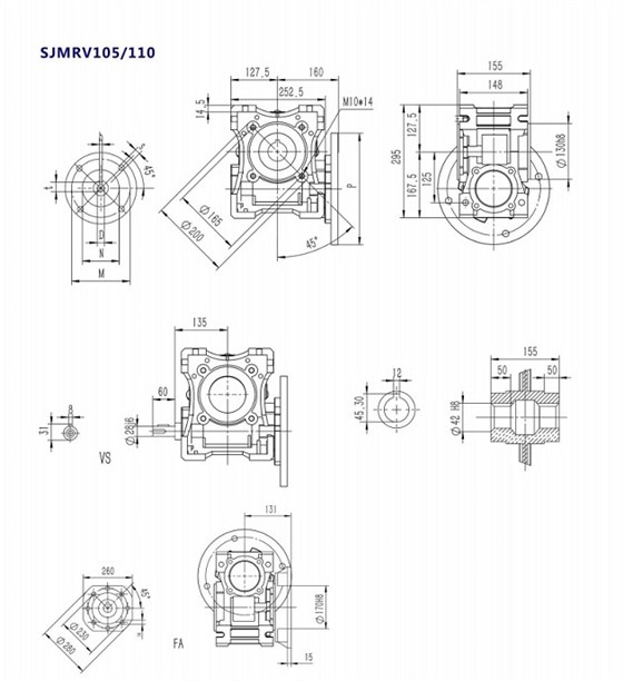 SJMRV105型號(hào)蝸輪蝸桿減速機(jī)產(chǎn)品安裝尺寸.jpg SJMRV105型號(hào)蝸輪蝸桿減速機(jī)產(chǎn)品安裝尺寸.jpg